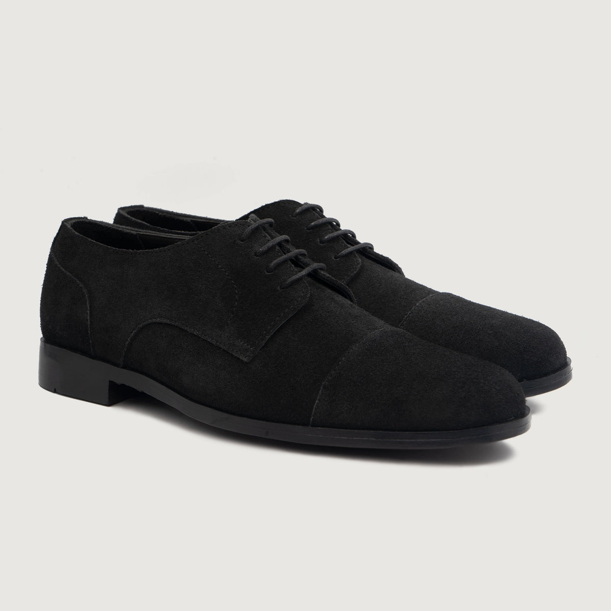 Attorney Derby Black Suede Leather Shoes 11.5