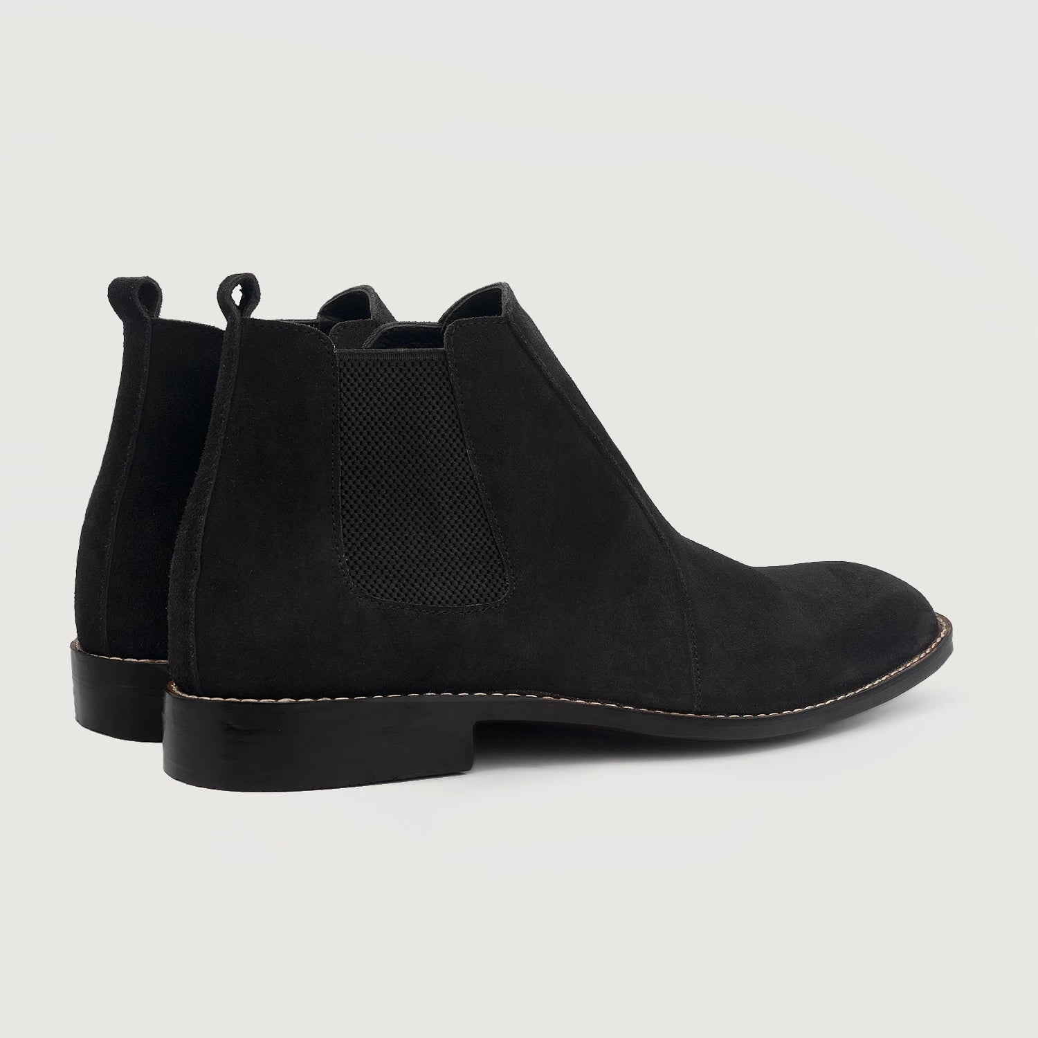 Clarkson Chelsea Black Suede Leather Boots lifestyle 2
