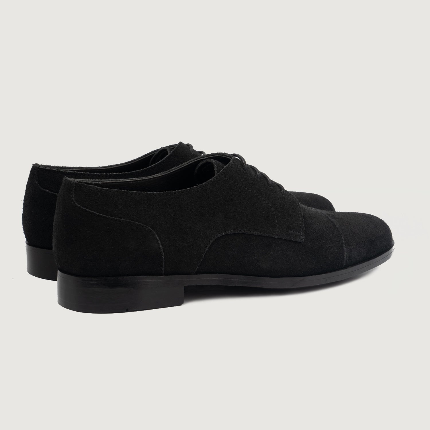 Attorney Derby Black Suede Leather Shoes lifestyle 3